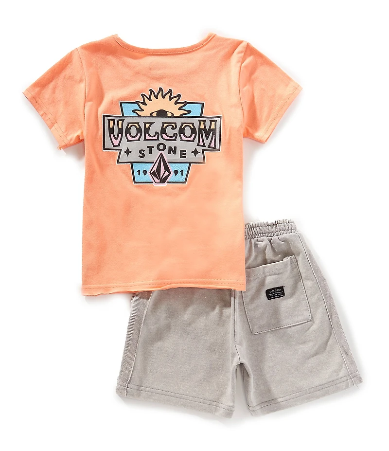 Volcom Little Boys Short-Sleeve Graphic T-Shirt & Short Set