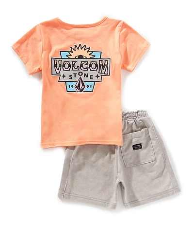 Volcom Little Boys Short-Sleeve Graphic T-Shirt & Short Set