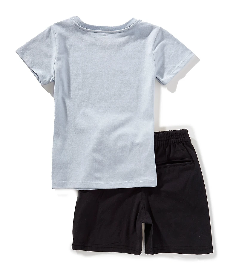 Volcom Little Boys Short Sleeve Graphic T-Shirt & Solid Short Set