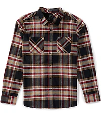Volcom Netastone Long Sleeve Yarn-Dyed Plaid Flannel Shirt