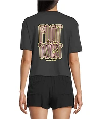 Volcom Pocket Dial Graphic Crew Neck Short Sleeve Cropped Tee