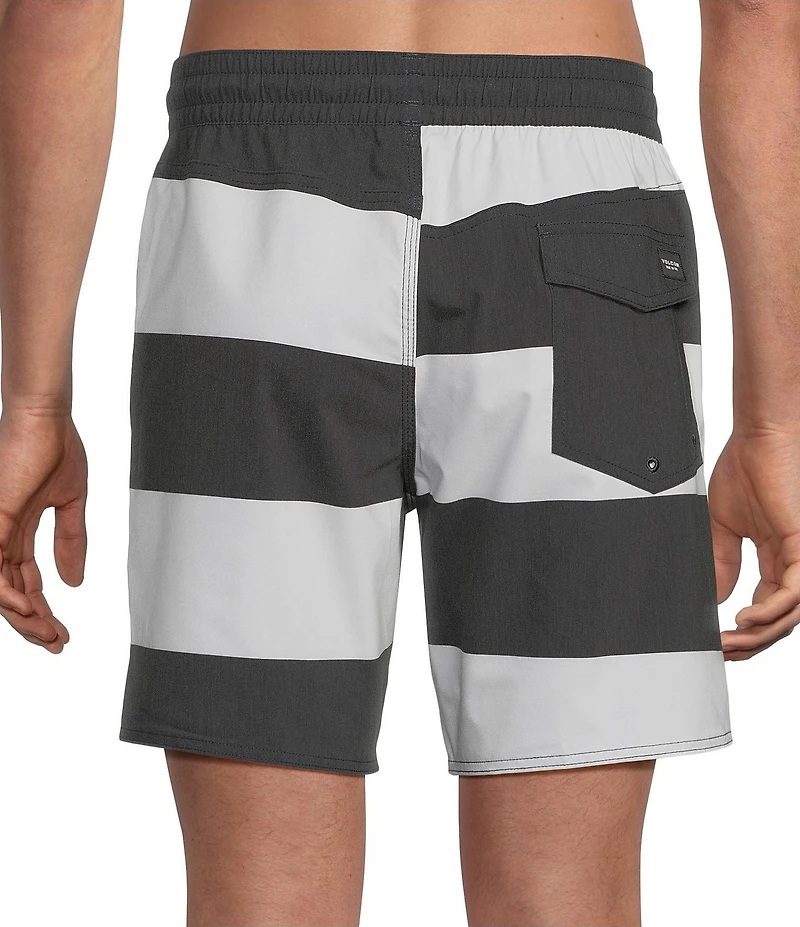 Volcom Psyche 17#double; Outseam Stripe Swim Trunks