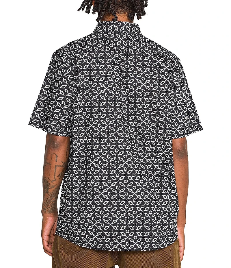 Volcom Scaler Stone Geo Print Short Sleeve Woven Shirt