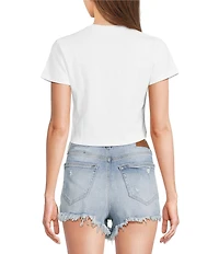 Volcom Short Sleeve As If Cropped Baby Tee