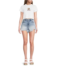 Volcom Short Sleeve As If Cropped Baby Tee