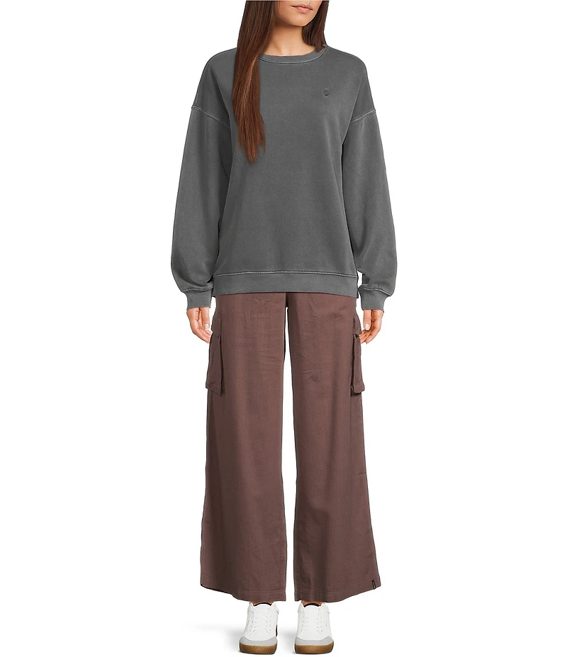 Volcom Stone Long Sleeve Slub Brushed Back Fleece Sweatshirt