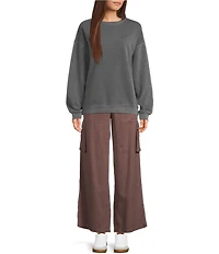 Volcom Stone Long Sleeve Slub Brushed Back Fleece Sweatshirt