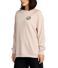 Volcom Stone Magic Raglan Sleeve Brushed-Back Fleece Boyfriend Sweatshirt