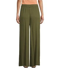 Volcom Stoneshine Junkie Crinkled Gauze Palazzo Wide Leg Pants