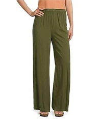 Volcom Stoneshine Junkie Crinkled Gauze Palazzo Wide Leg Pants