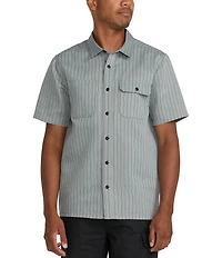 Volcom Trade Stone Stripe Short Sleeve Woven Shirt