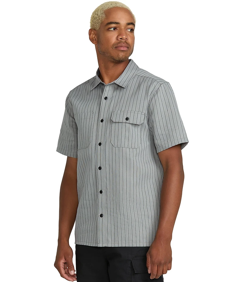 Volcom Trade Stone Stripe Short Sleeve Woven Shirt