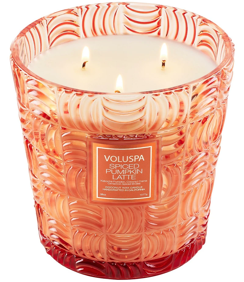 Voluspa Capsule Collection Spiced Pumpkin Latte 3-Wick Hearth Candle