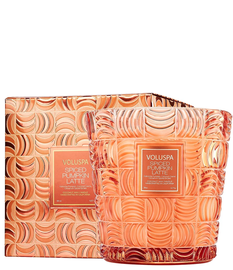 Voluspa Capsule Collection Spiced Pumpkin Latte 3-Wick Hearth Candle