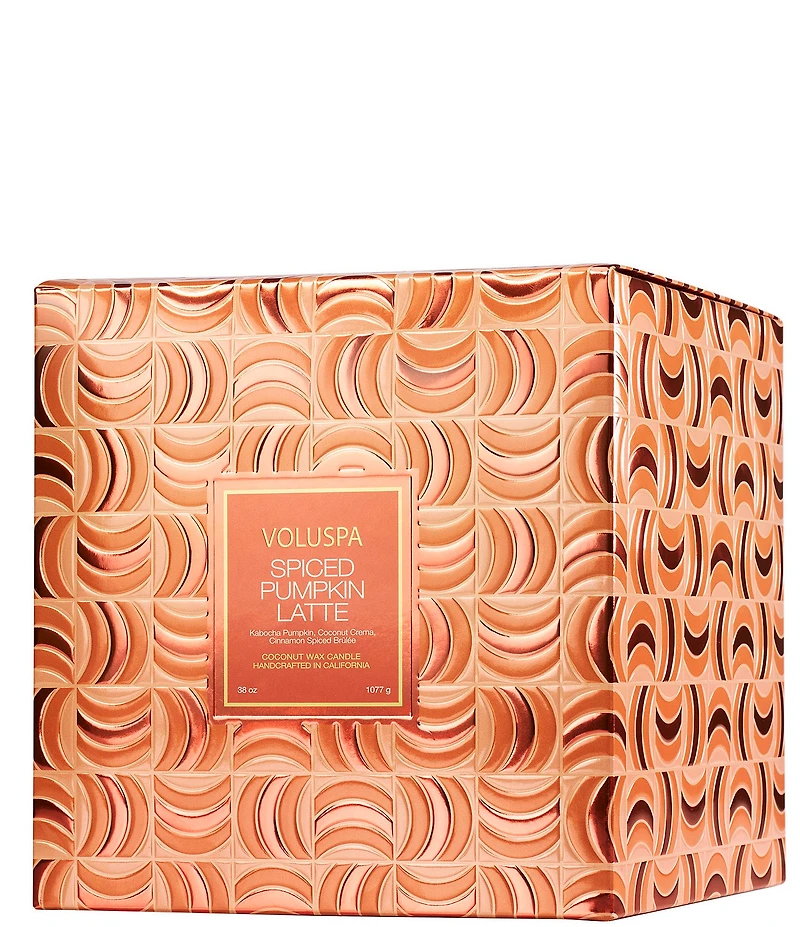 Voluspa Capsule Collection Spiced Pumpkin Latte 3-Wick Hearth Candle