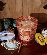 Voluspa Capsule Collection Spiced Pumpkin Latte 5-Wick Hearth Candle With Lid