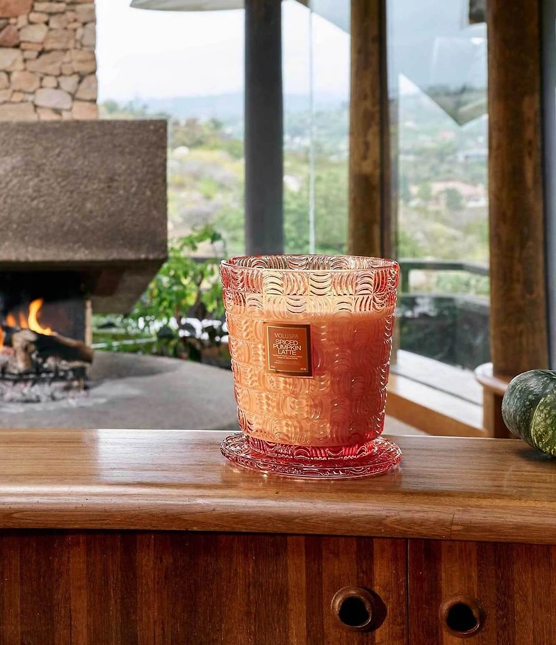 Voluspa Capsule Collection Spiced Pumpkin Latte 5-Wick Hearth Candle With Lid