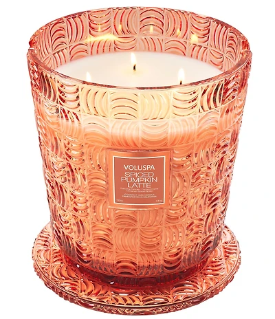 Voluspa Capsule Collection Spiced Pumpkin Latte 5-Wick Hearth Candle With Lid