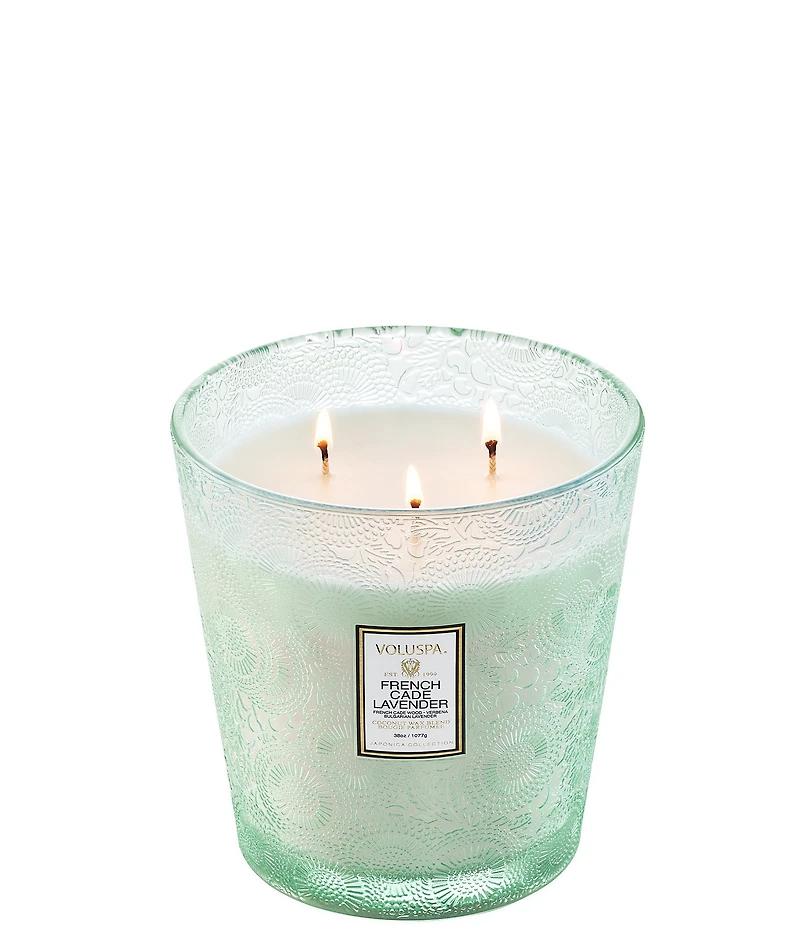 Voluspa French Cade Lavender 3-Wick Hearth Candle, 8 oz.