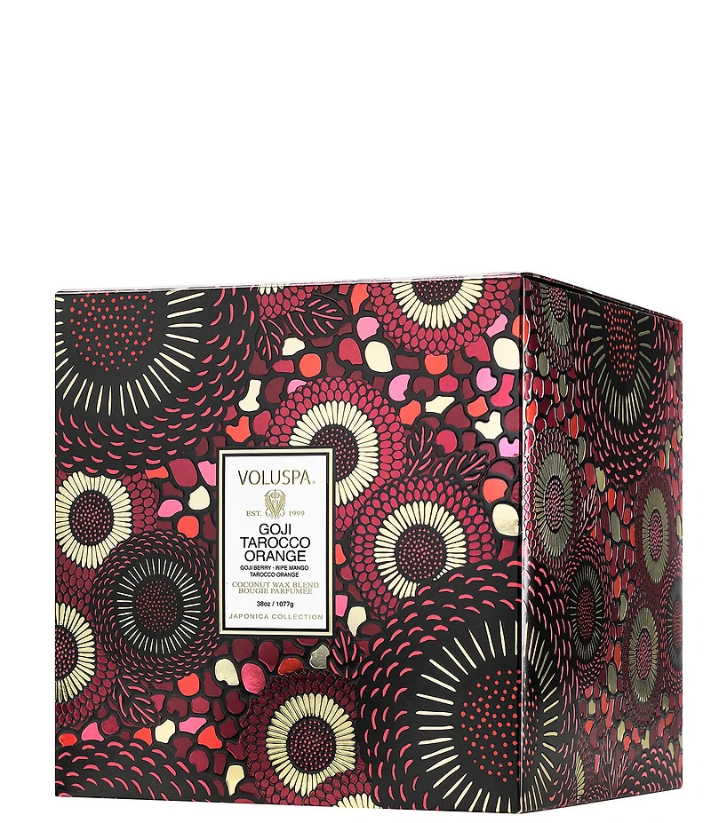 Voluspa Goji Tarocco Orange 3-Wick Hearth Candle, 8 oz.