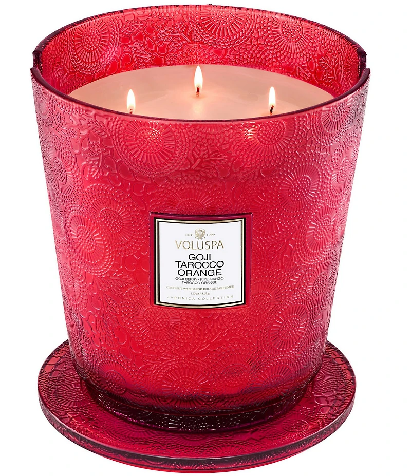 Voluspa Goji Tarocco Orange 5 Wick Hearth Candle with Lid