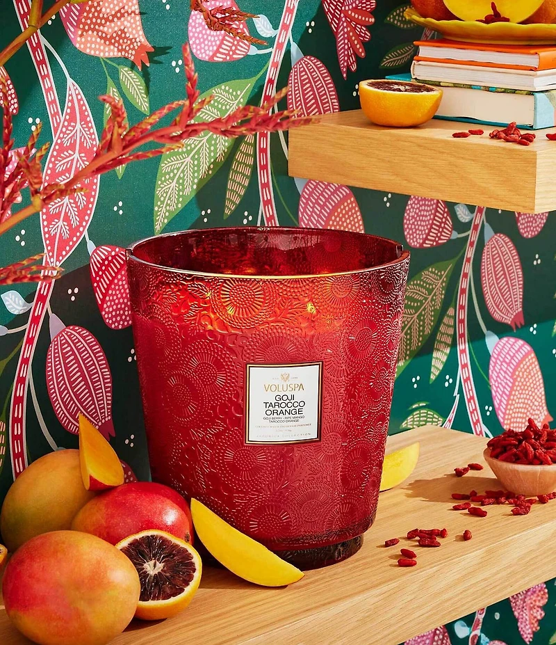 Voluspa Goji Tarocco Orange 5 Wick Hearth Candle with Lid