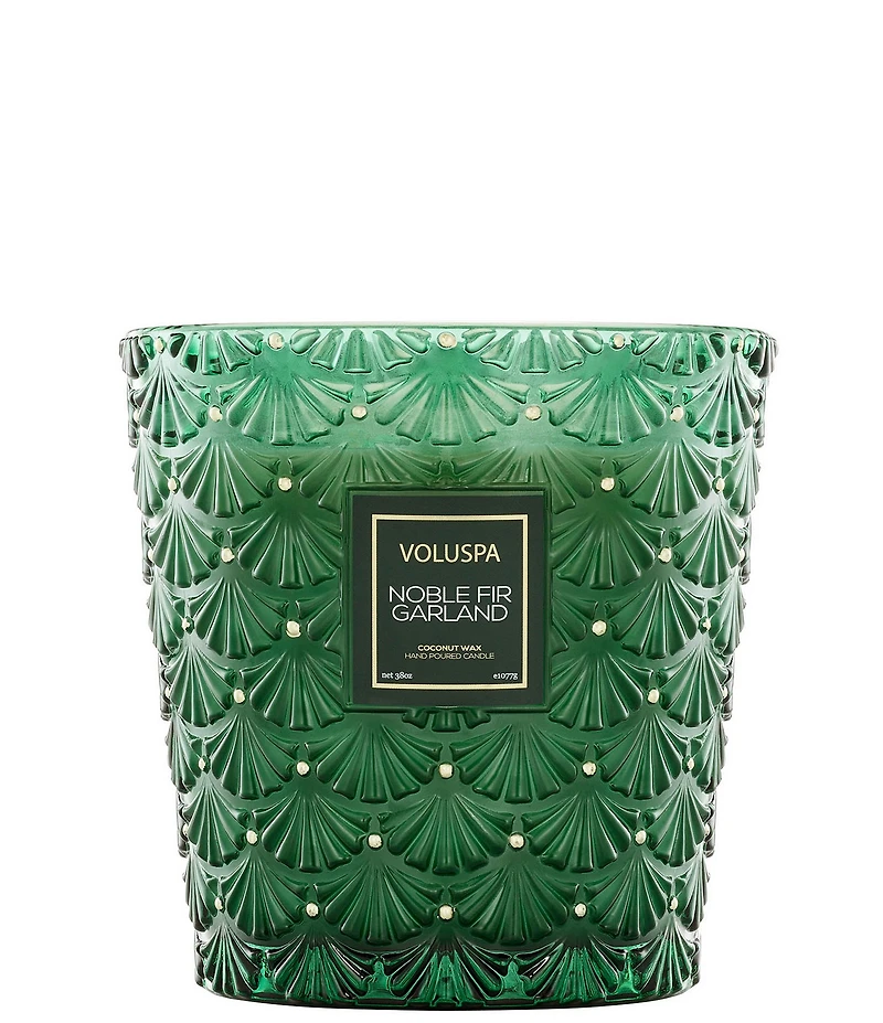Voluspa Holiday Collection Noble Fir Garland 3-Wick Hearth Candle