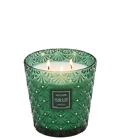 Voluspa Holiday Collection Noble Fir Garland 3-Wick Hearth Candle