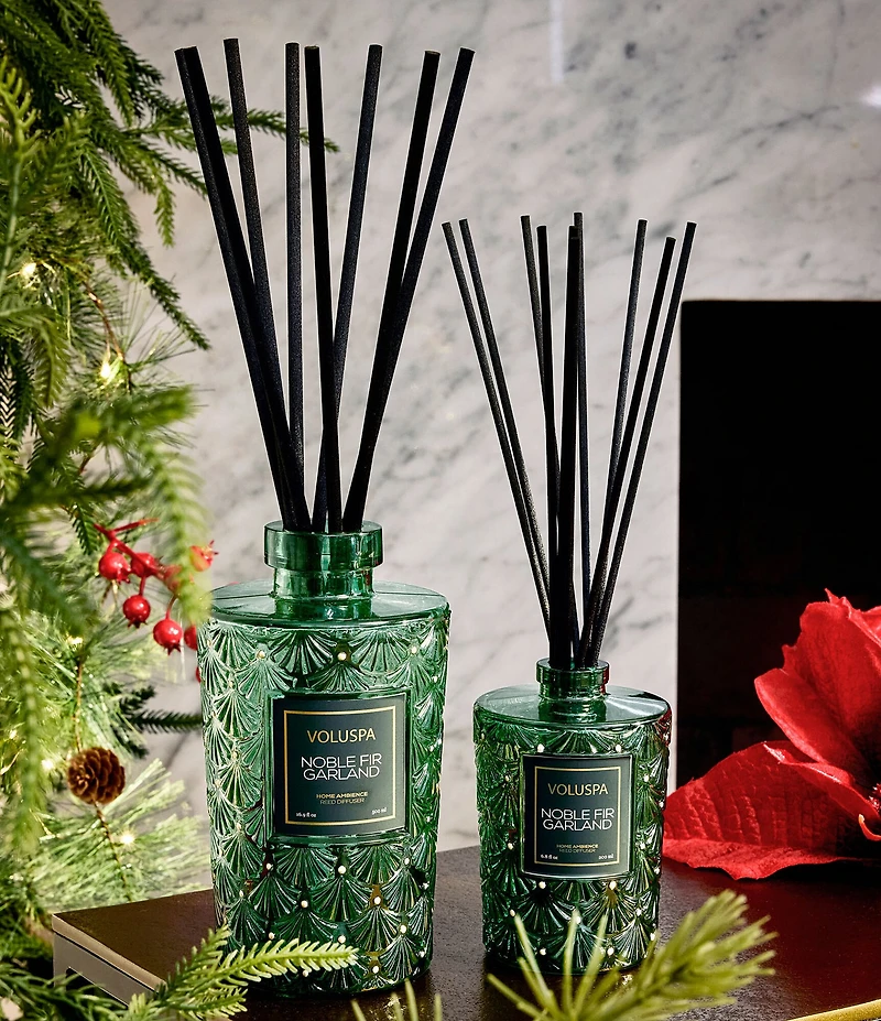 Voluspa Holiday Collection Noble Fir Garland Luxe Reed Diffuser