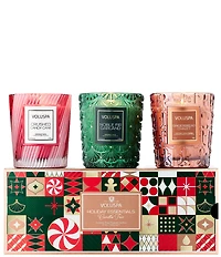 Voluspa Holiday Essentials Candle Assorted Gift Set Trio