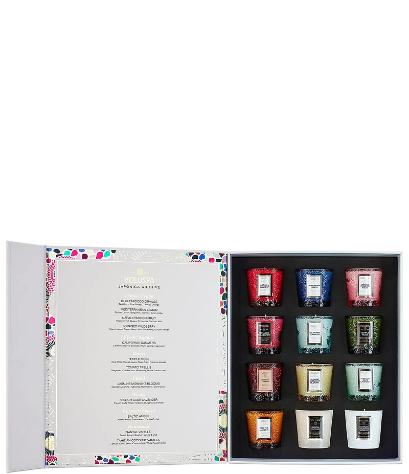 Voluspa Japonica Collection Japonica Archive 12-Piece Votive Candles Limited Edition Gift Set