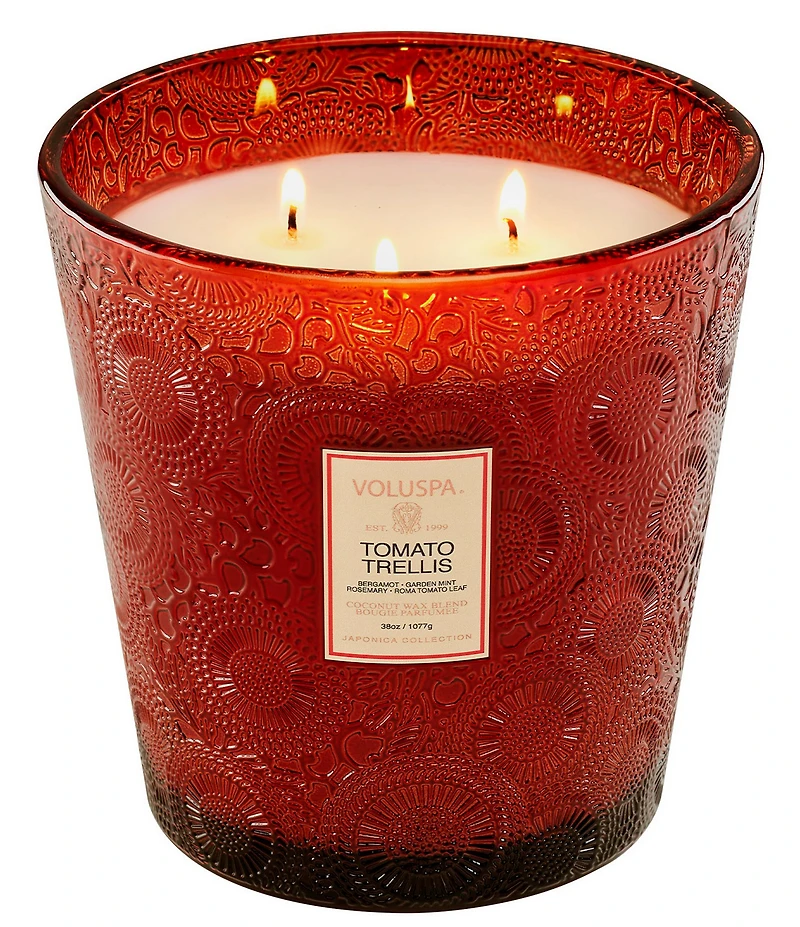 Voluspa Japonica Collection Tomato Trellis 3-Wick Hearth Candle