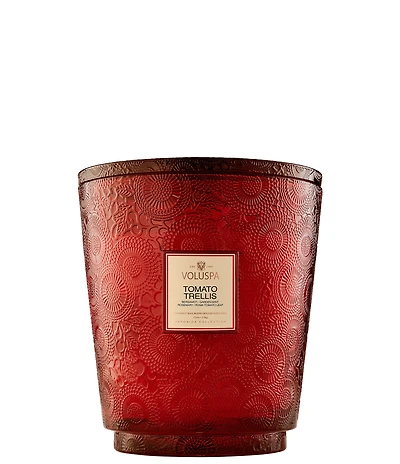 Voluspa Japonica Collection Tomato Trellis 5-Wick Hearth Candle With Lid