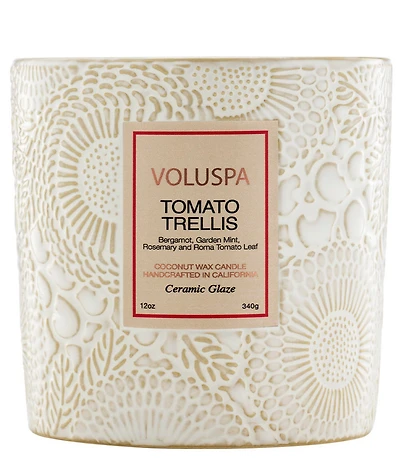 Voluspa Japonica Collection Tomato Trellis Ceramic Luxe Classic Candle
