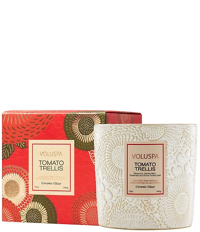 Voluspa Japonica Collection Tomato Trellis Ceramic Luxe Classic Candle