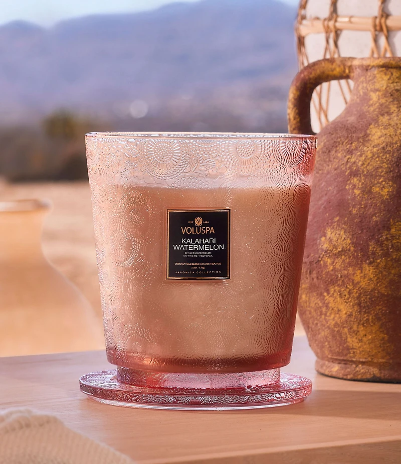 Voluspa Kalahari Watermelon 5 Wick Hearth Candle with Lid