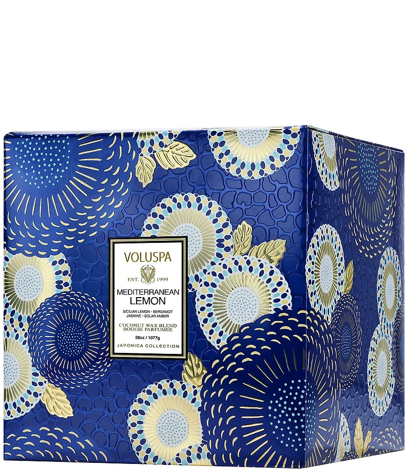 Voluspa Mediterranean Lemon 3 Wick Hearth Candle