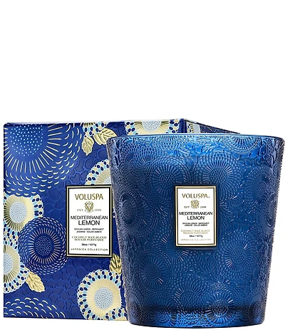 Voluspa Mediterranean Lemon 3 Wick Hearth Candle
