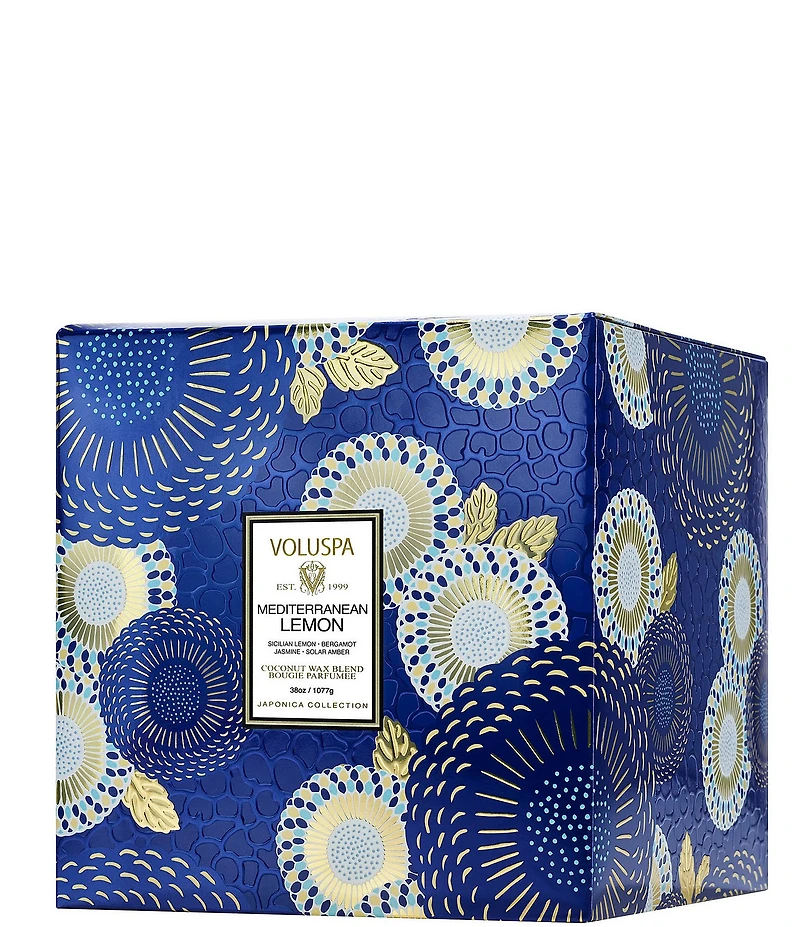Voluspa Mediterranean Lemon 3-Wick Hearth Candle, 8 oz.