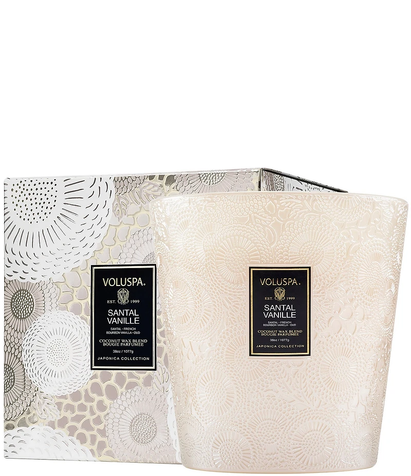 Voluspa Santal Vanille 3 Wick Hearth Candle
