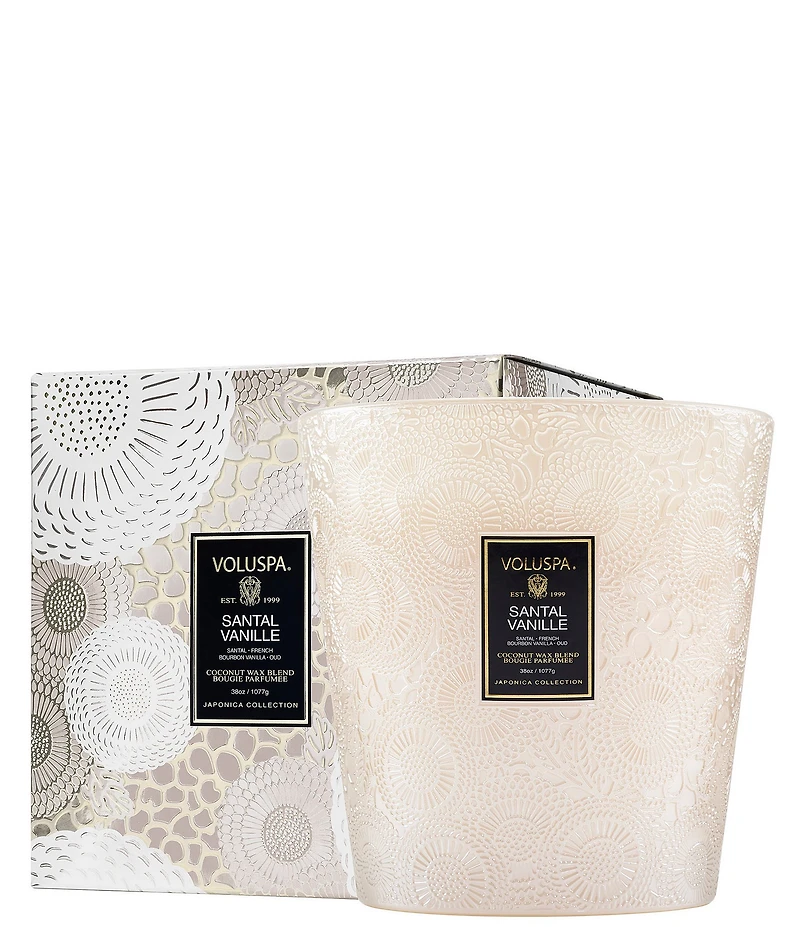 Voluspa Santal Vanille 3-Wick Hearth Candle, 8 oz.