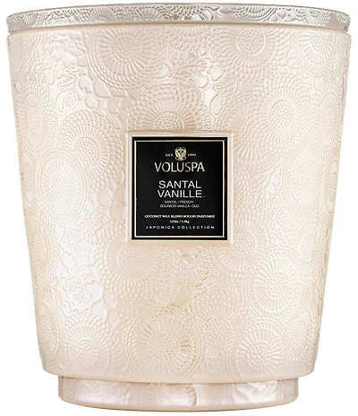 Voluspa Santal Vanille 5 Wick Hearth Candle with Lid