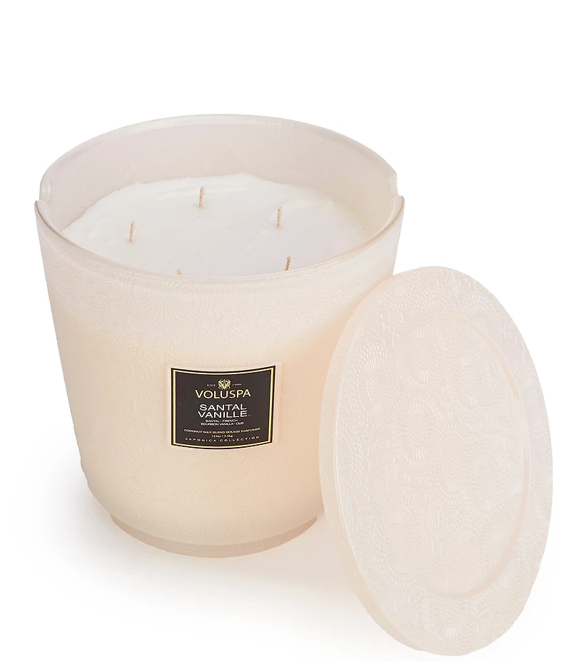 Voluspa Santal Vanille 5 Wick Hearth Candle with Lid
