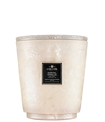 Voluspa Santal Vanille 5 Wick Hearth Candle with Lid