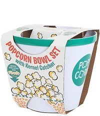Wabash Valley Farms 5-Piece Popcorn Bowl Set with Kernel Catcher
