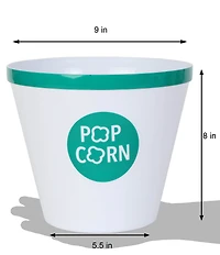 Wabash Valley Farms 5-Piece Popcorn Bowl Set with Kernel Catcher