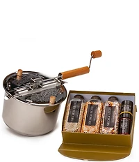 Wabash Valley Farms Stainless Steel Whirley Pop with Gold Glitter Gift Set