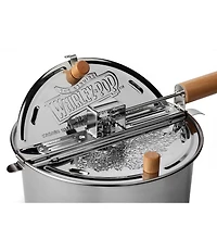 Wabash Valley Farms Stainless Steel with Metal Gears Whirley Popcorn Maker
