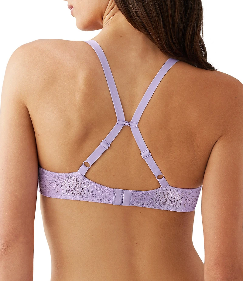Wacoal Halo Floral Lace Unlined Underwire Center Bow Bra