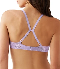 Wacoal Halo Floral Lace Unlined Underwire Center Bow Bra